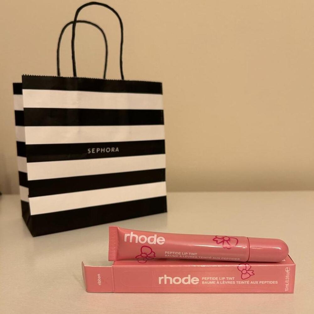 Rhode RIBBON Peptide Lip Tint Hailey Bieber Glazed Lip Viral Shade NEW Gloss